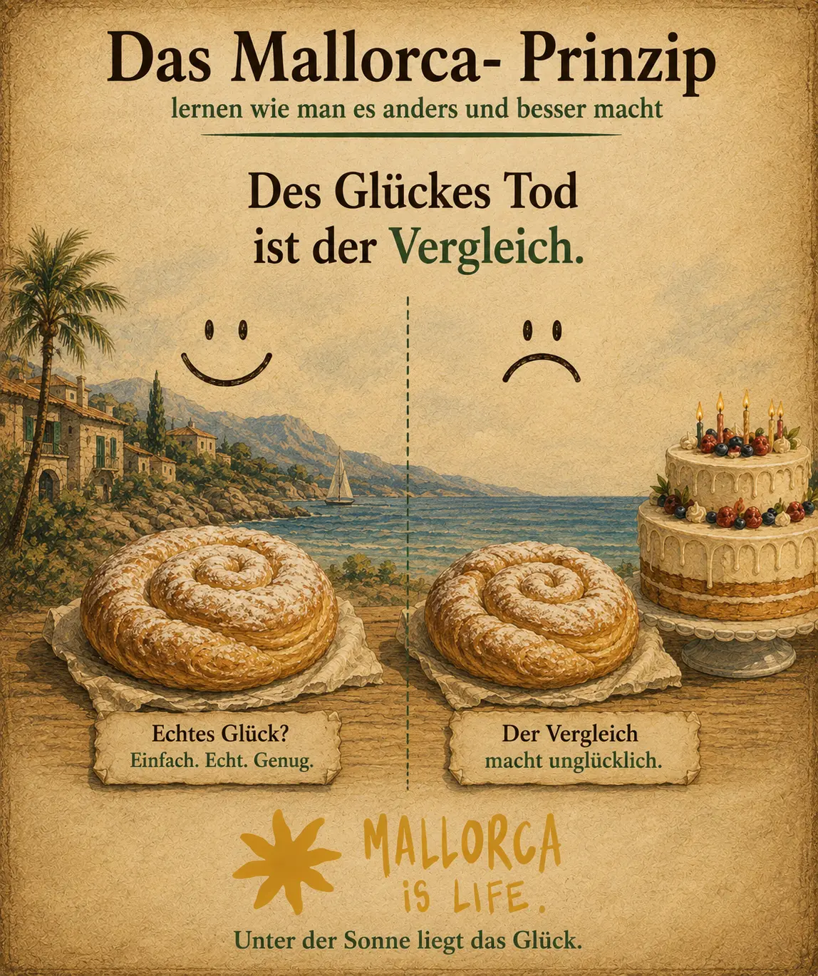 Des Glückes Tod ist der Vergleich
