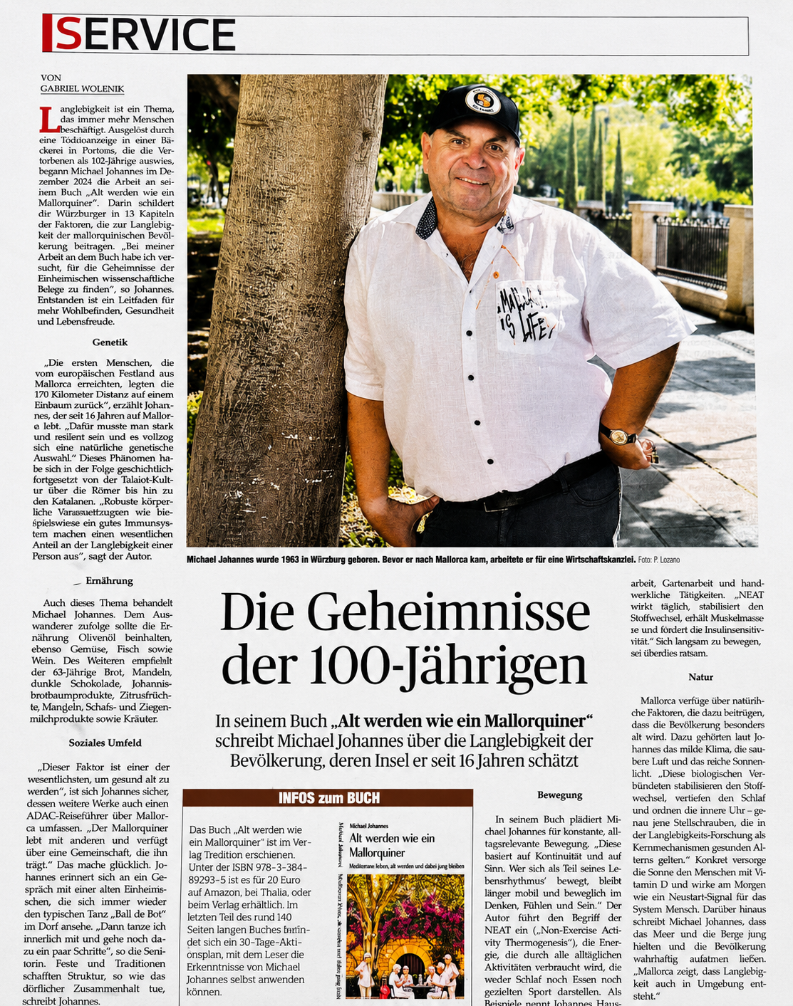 Artikel im Mallorca Magazin: Die Geheimnisse der 100-Jährigen über Michael Johannes